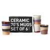70s ceramics coffee mugs set of 6