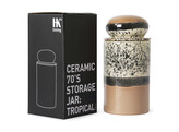 70s ceramics storage jar tropical