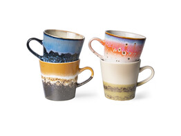 70s ceramics americano mugs set of 4