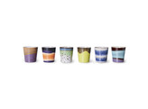 70s ceramics coffee mugs pluto set of 6