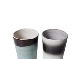 70s ceramics latte mugs boogie set of 2