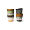 70s ceramics ristretto mugs good vibes set of 4