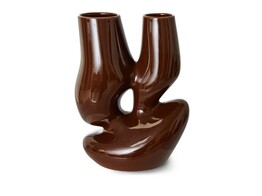 Ceramic vase organic espresso L