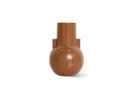Ceramic vase caramel S