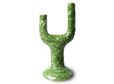 Ceramic candle holder reactive green