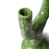 Ceramic candle holder reactive green