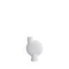 Sphere vase bubl medio bone white