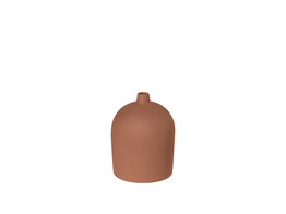 Dome vase S red terracotta