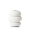 Soft shape ceramic vase white