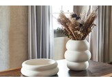 Soft shape ceramic vase white