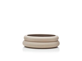 Soft shape ceramic bowl beige
