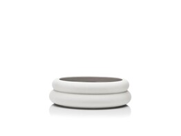 Soft shape ceramic bowl white