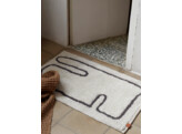 Lay washable mat off white coffee black