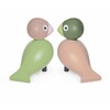 Lovebirds H9cm light green rose 1 pair