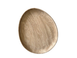 Ovaalvormige tray in travertin look