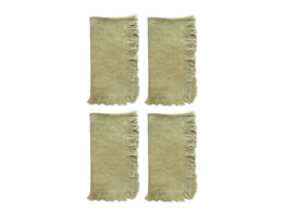 Set 4 zachtgroene servetten
