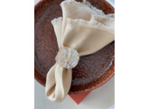 Set 4 zandkleurige servetten