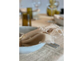 Set 4 zandkleurige servetten