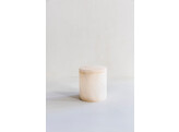 Albast beige pot met deksel M