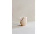 Theelicht afgerond groot taupe h11cm