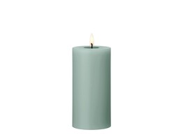 Led cilinderkaars h15cm jade stone 67