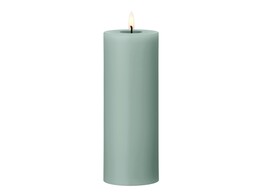 Led cilinderkaars h20cm jade stone 67