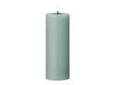 Led cilinderkaars h20cm jade stone 67