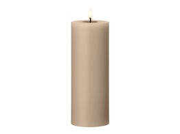 Led cilinderkaars h20cm nougat note 18