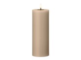 Led cilinderkaars h20cm nougat note 18