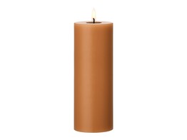 Led cilinderkaars h20cm raw toffee 23