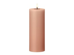 Led cilinderkaars h20cm rosy caramel 20