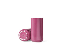 Lyngby vase H20 5cm paars porselein