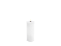 LED pillar melted candle Nordic White rustic 7 8x20cm