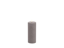 LED pillar melted candle Sandstone rustic 7 8x20cm