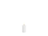 LED pillar melted candle nordic white smooth 5x7 5cm