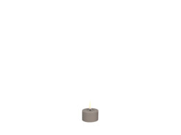 LED pillar melted candle  sandstone smooth 5x2 8cm