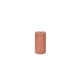 LED pillar candle terracotta rustic 7 8x15 2cm