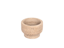 Travertine candleholder pillar tealight 8x5cm
