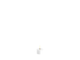 LED pillar melted candle nordic white smooth 5 x 2 8cm