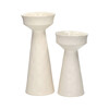 TIERNO - kandelaar - porselein - DIA9 4 x H 22 cm - gebroken wit