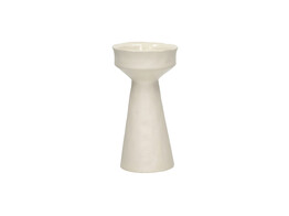 TIERNO - kandelaar - porselein - DIA 9 3 x H 17 3 cm - gebroken wit