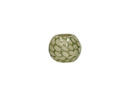 CAMOU - theelichthouder - glas - L 10 2 x W 9 3 x H 7 8 cm - groen