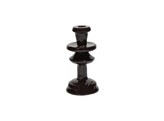 TURRET - kandelaar - aluminium - DIA 9 5 x H 18 cm - donkerbruin