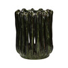 TERRA - windlicht - steengoed - DIA 24 5 x H 28 cm - groen