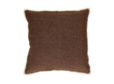 ALPHA OPPOSITES - kussen - linnen / velvet - L 45 x W 45 cm - koffie