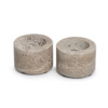 Waxinelichthouder titanium travertine S