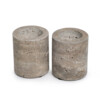 Waxinelichthouder titanium travertine M