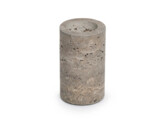 Waxinelichthouder titanium travertine L