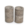 Waxinelichthouder titanium travertine L