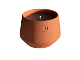 Outdoor Floor candle S terracotta brown